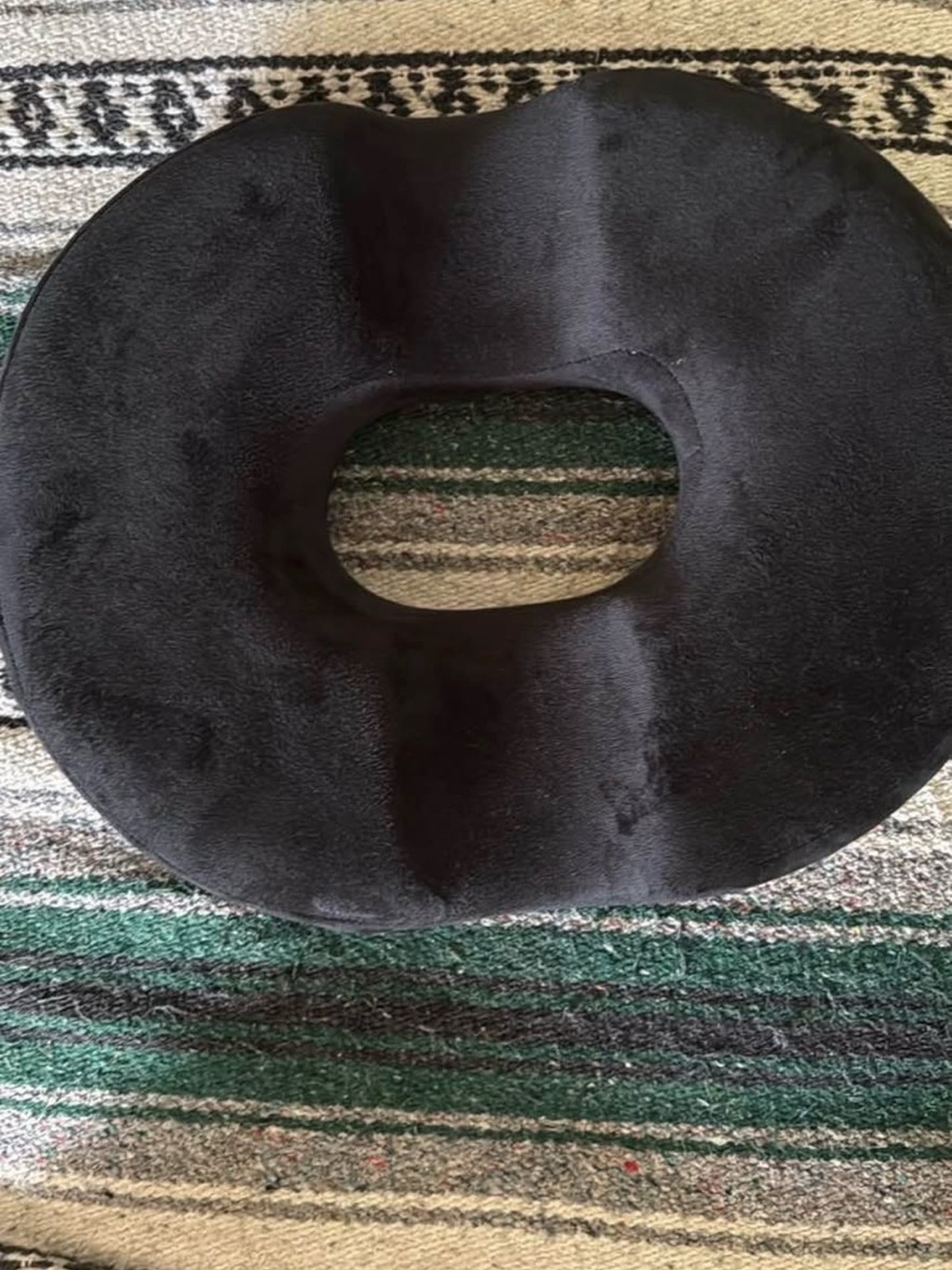 Black Donut Memory Foam Seat Cushion -